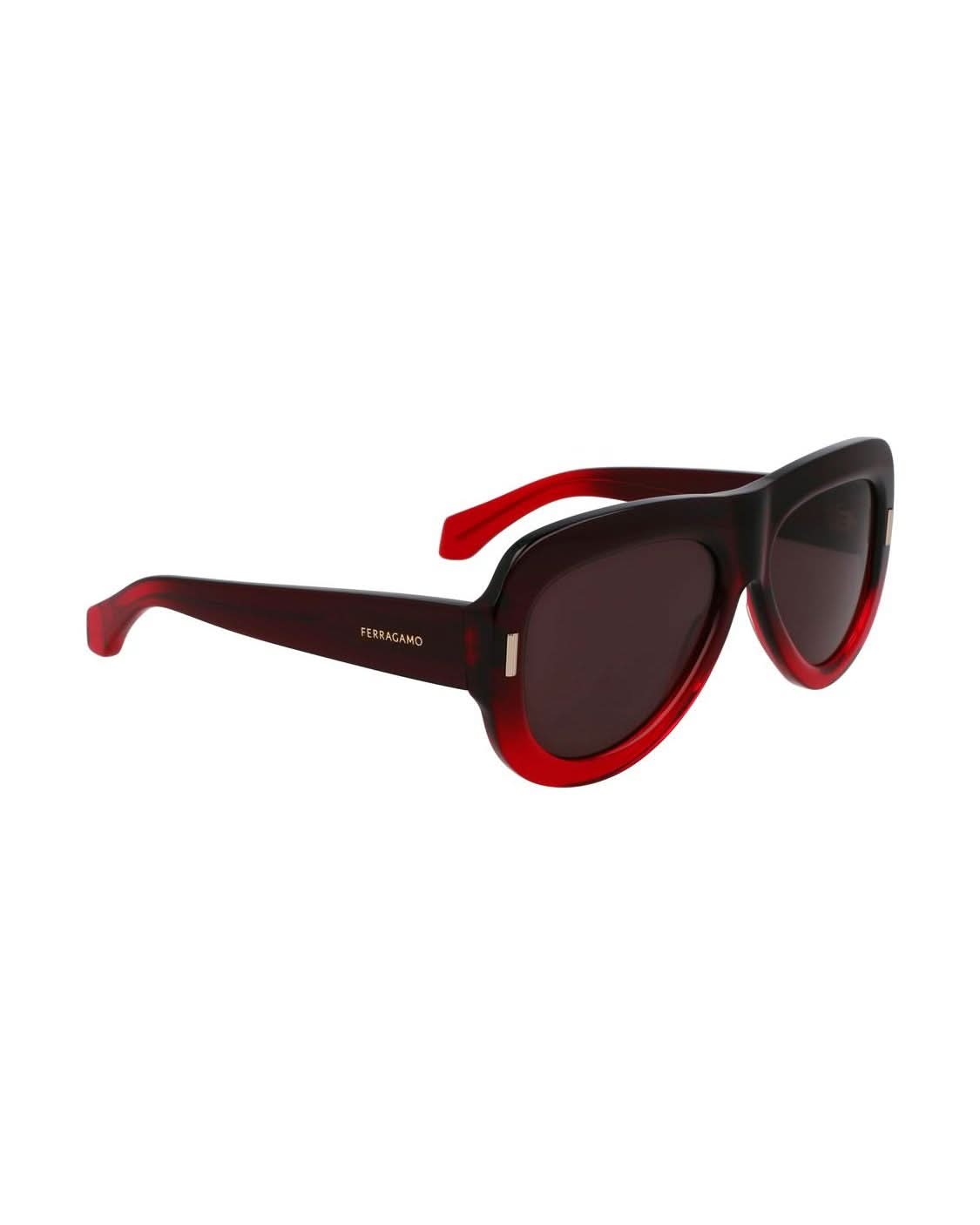 Salvatore Ferragamo Red Acetate Sunglasses Sunglasses