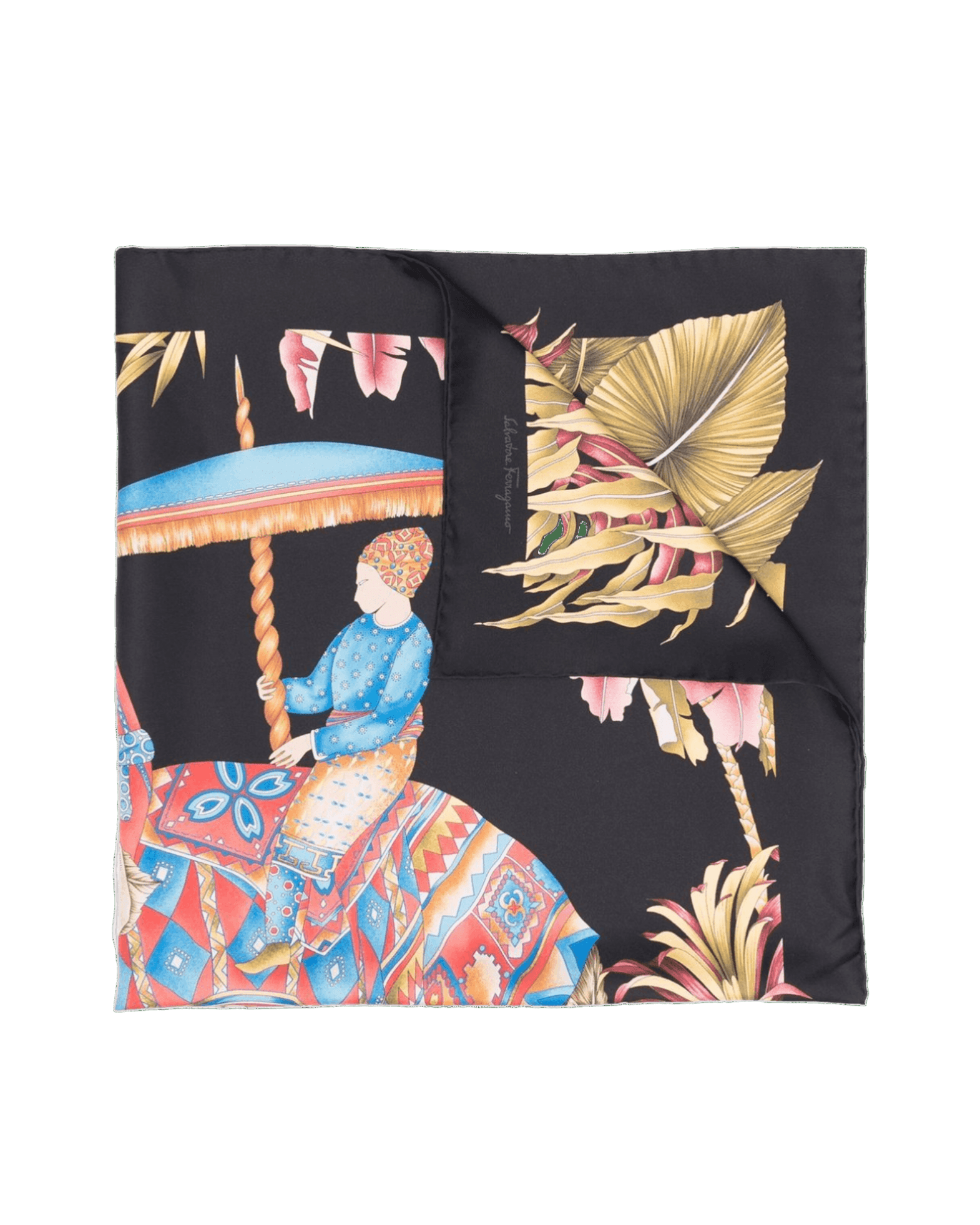 Salvatore Ferragamo Silk India Print Scarf Glam Steals