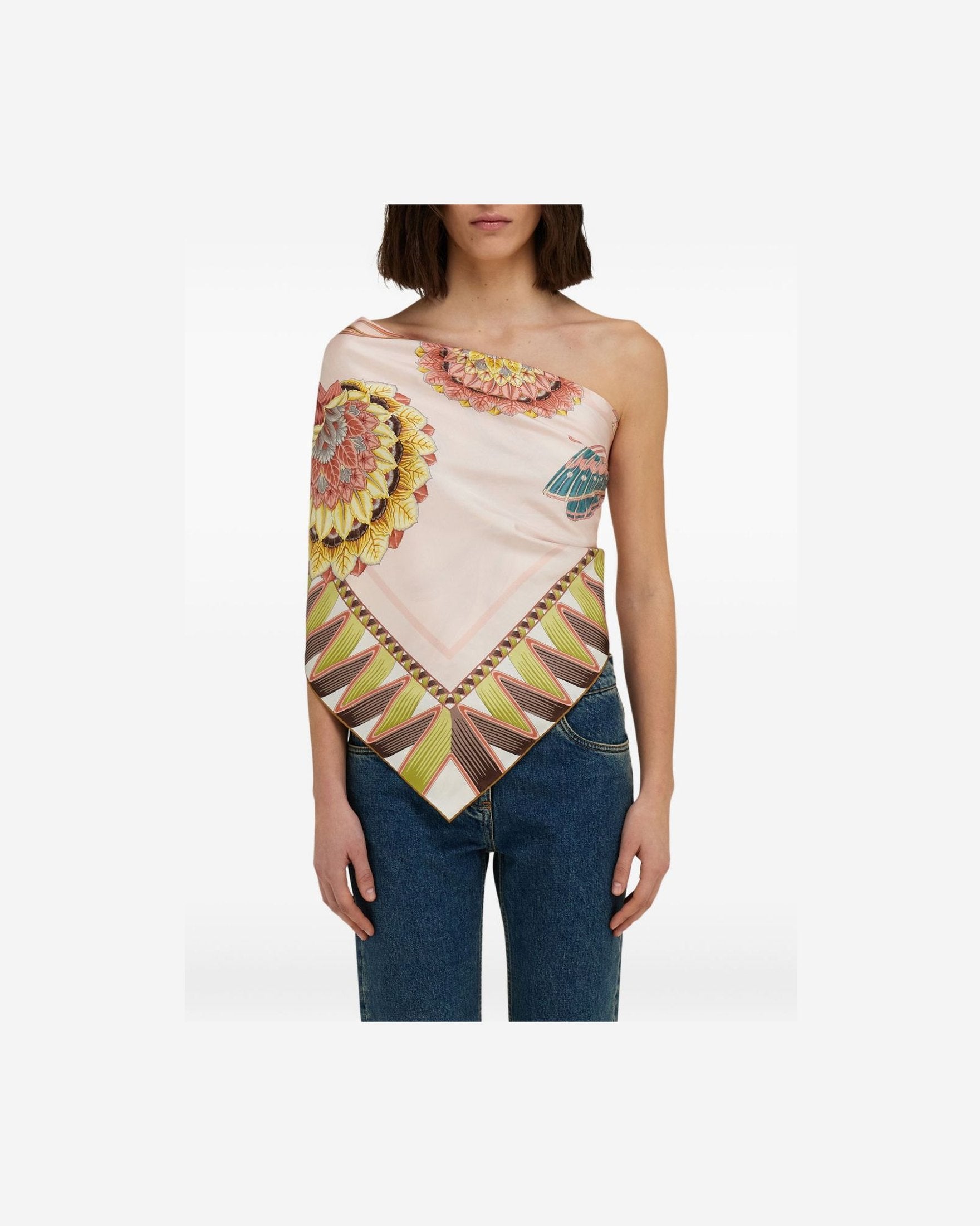 Salvatore Ferragamo Silk Jade Print Scarf Glam Steals