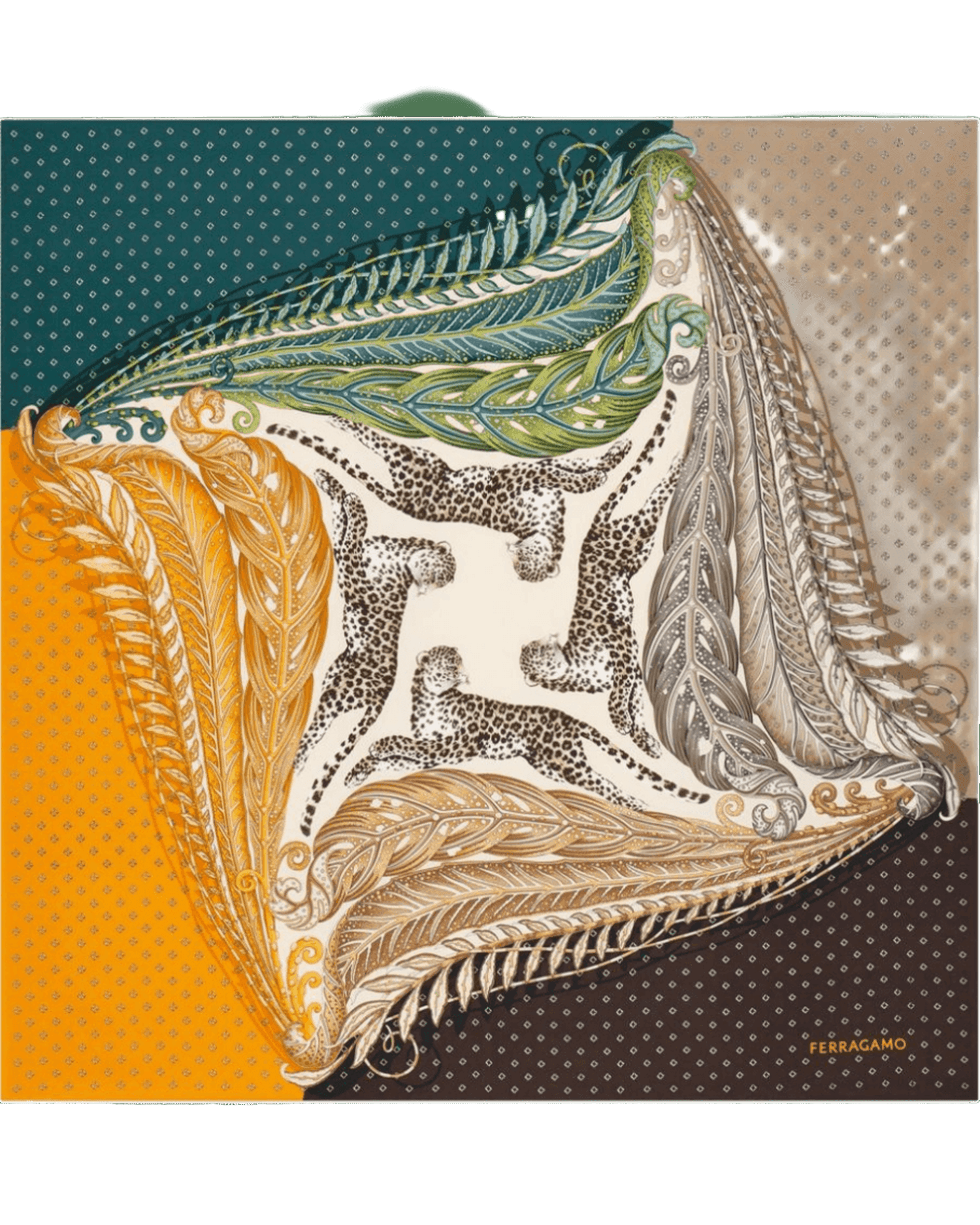 Salvatore Ferragamo Silk Madras Print Foulard Glam Steals