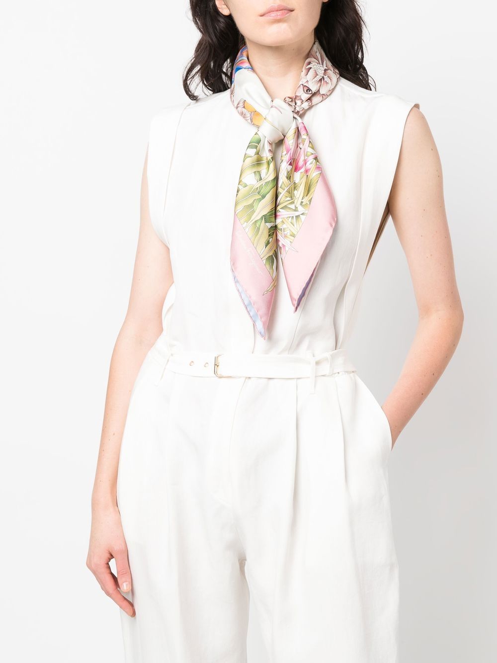 Salvatore Ferragamo Silk Printed Scarf Glam Steals