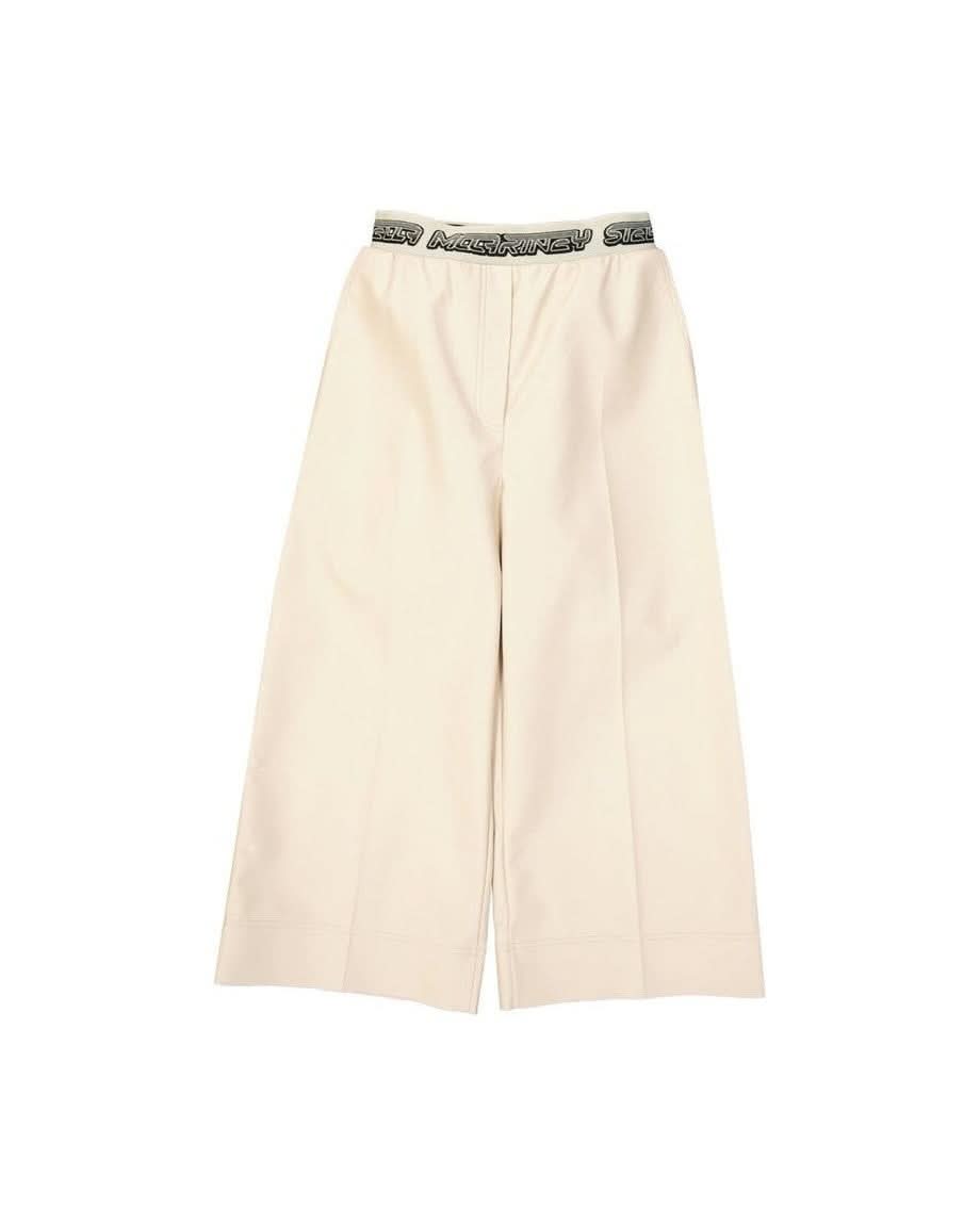 Stella Mccartney Beige Viscose Cropped Pant Pants