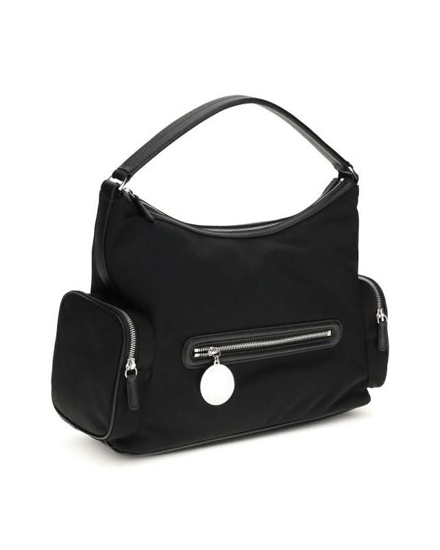 Stella Mccartney Black Nylon Shoulder Bag Shoulder Bags