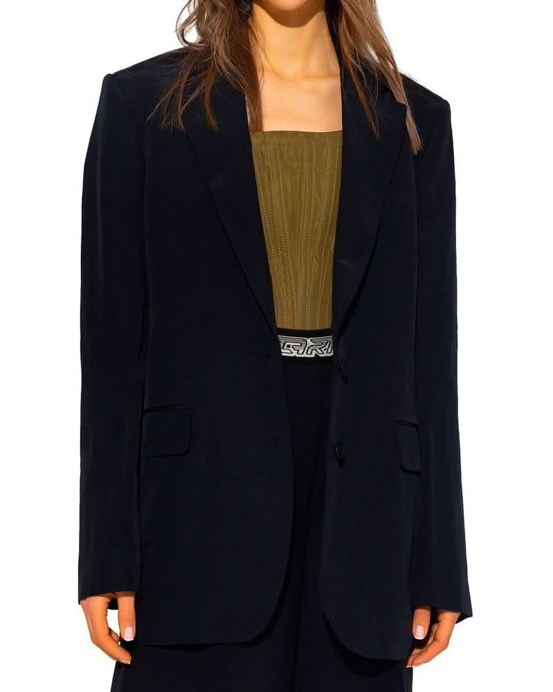 Stella Mccartney Black Viscose Blazer Coats & Jackets