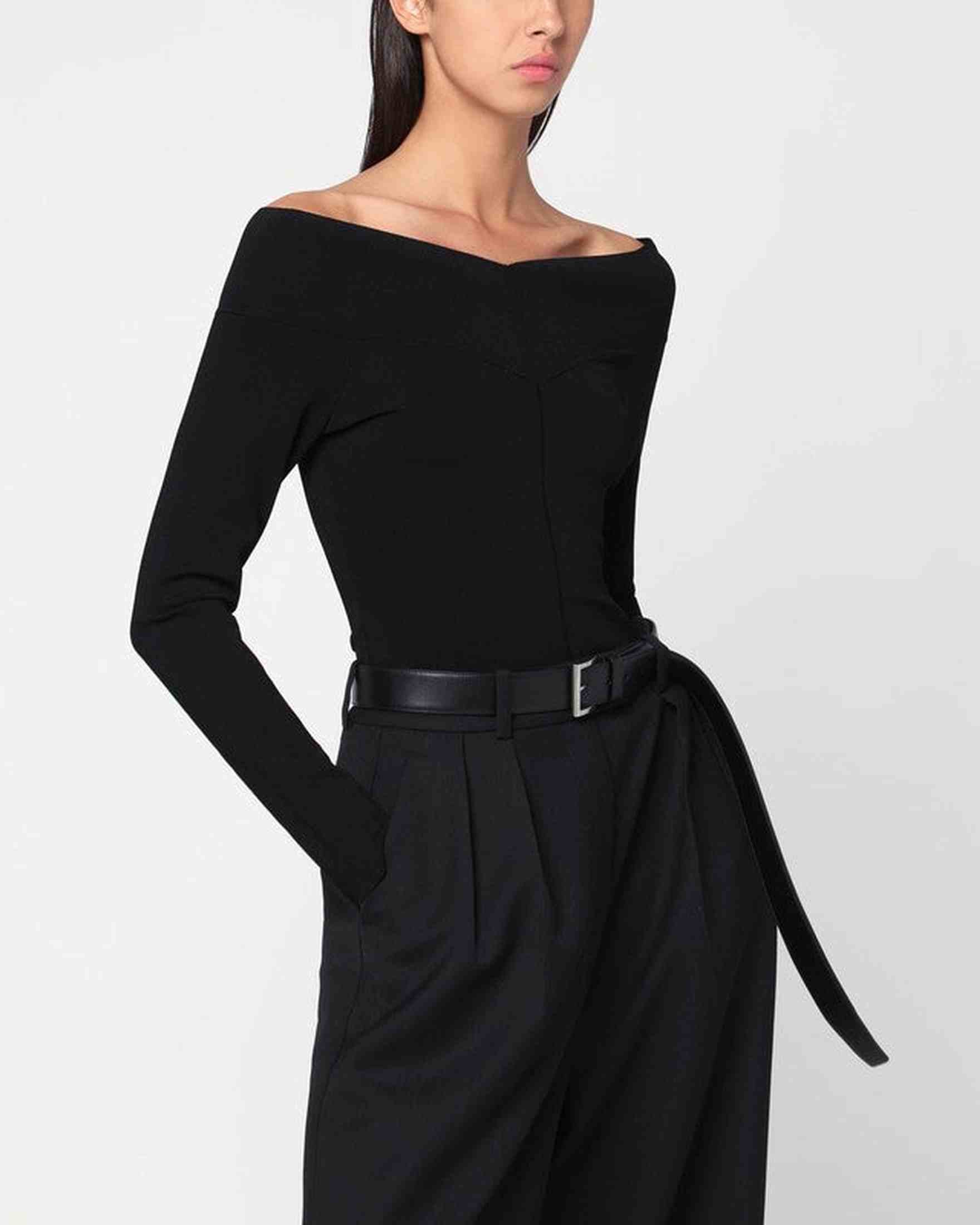 Stella Mccartney Black Viscose Blend Top Glam Steals