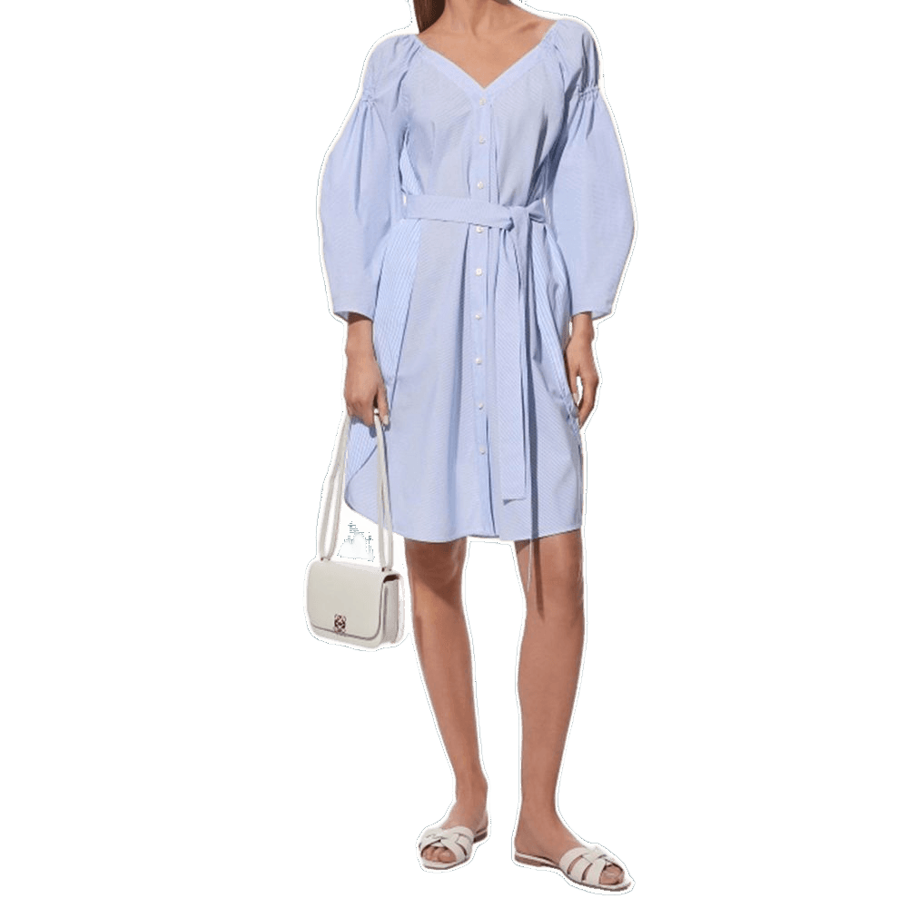 Stella Mccartney Blue Cotton Casual Dress Glam Steals