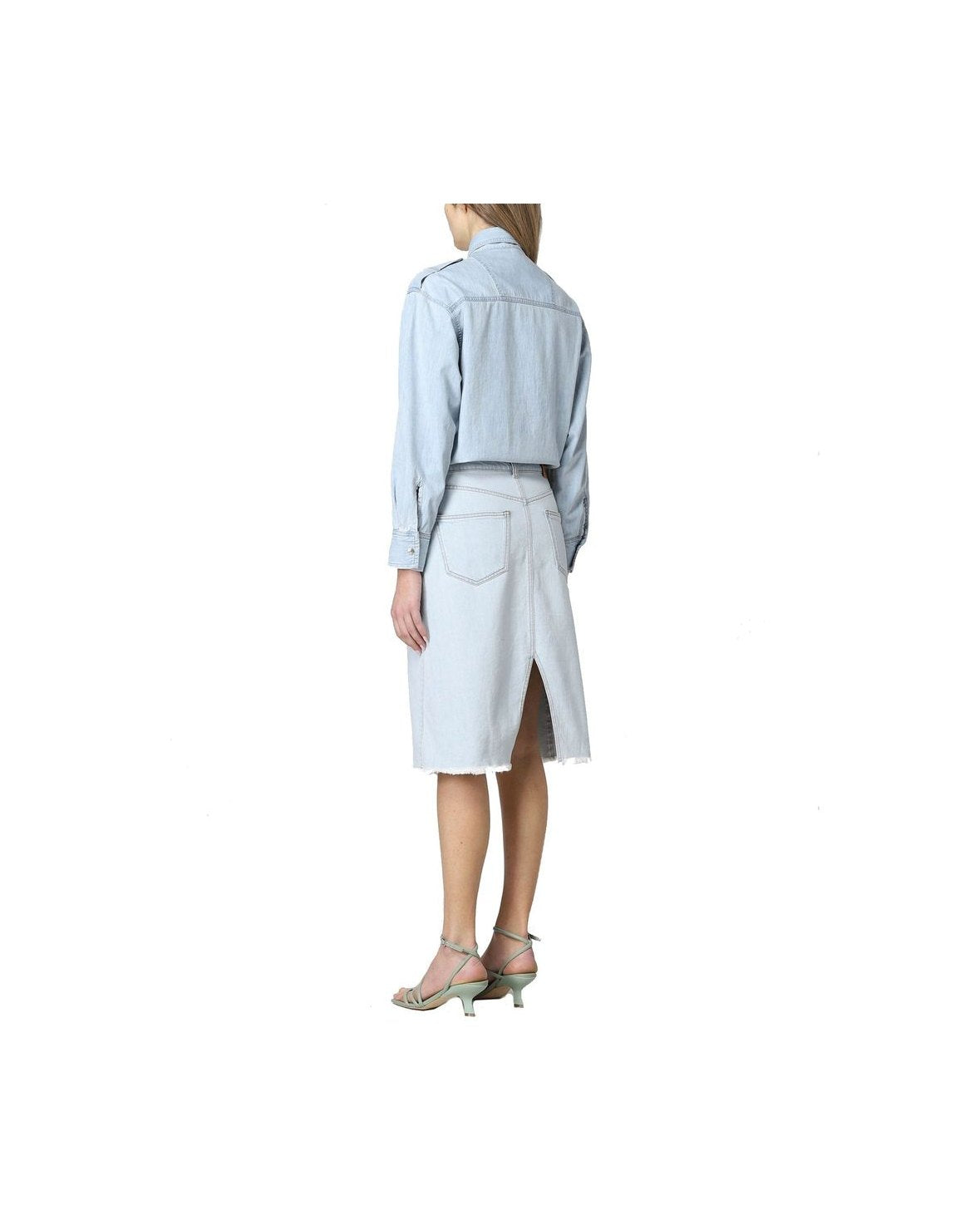 Stella Mccartney Blue Cotton Dress Glam Steals