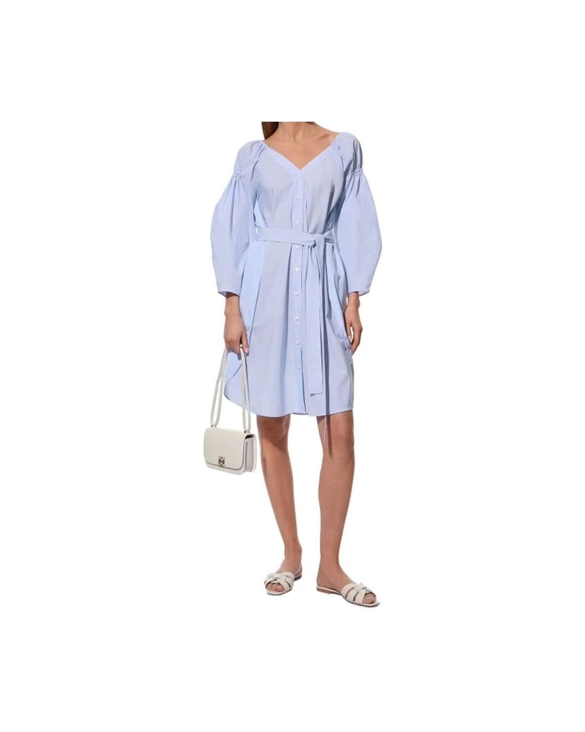 Stella Mccartney Blue Cotton Dress Dresses