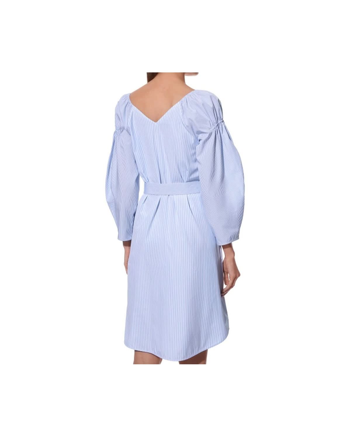 Stella Mccartney Blue Cotton Dress Dresses