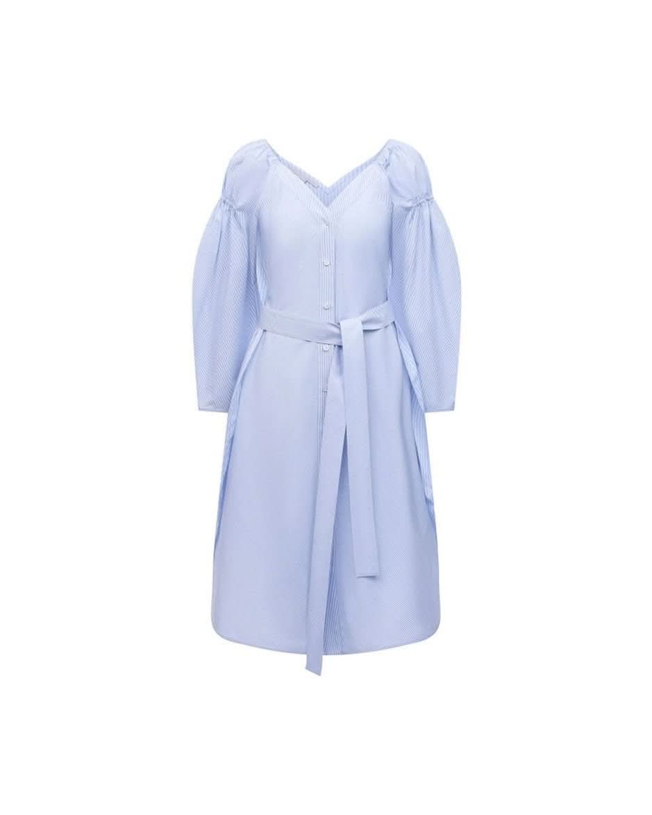 Stella Mccartney Blue Cotton Dress Dresses