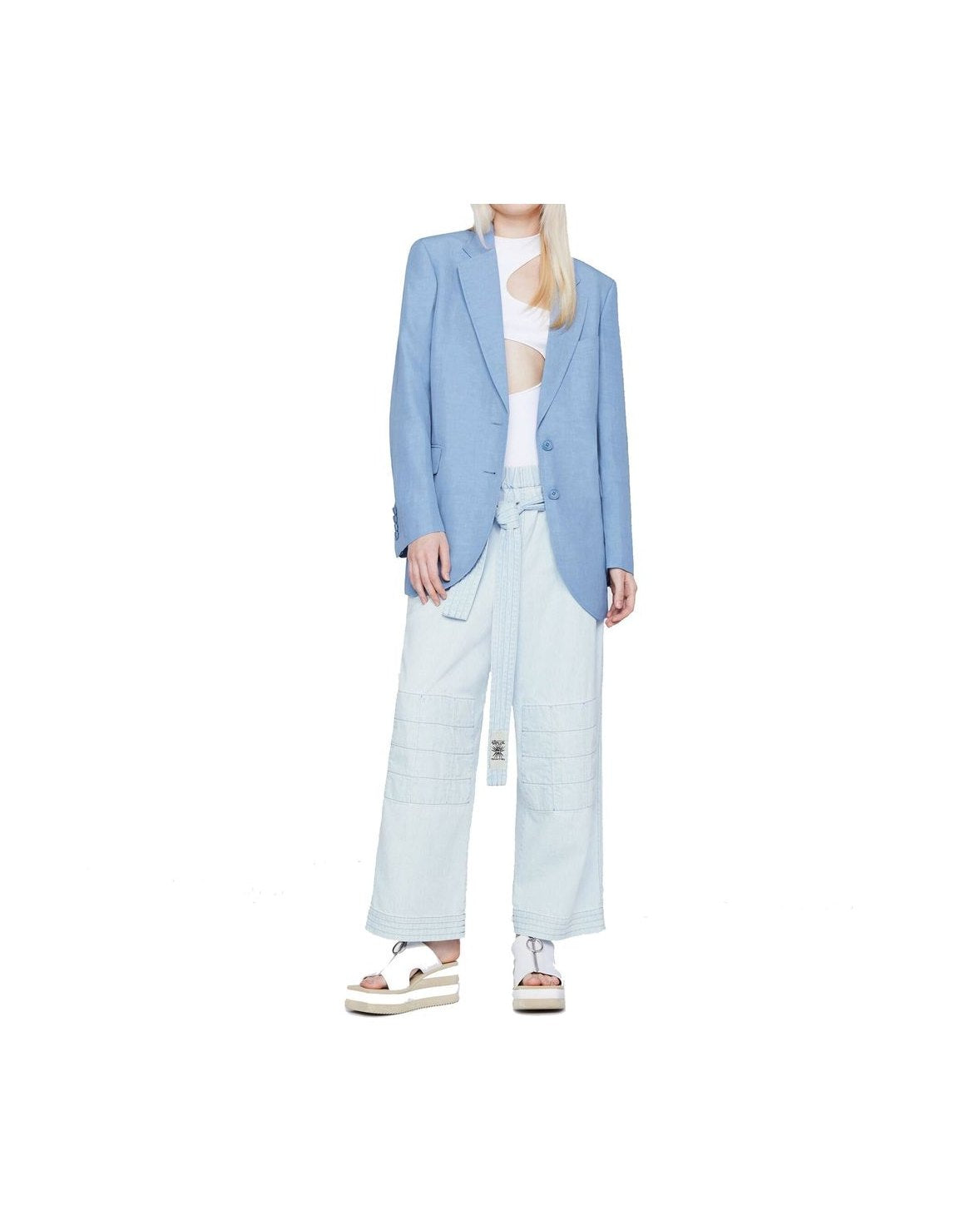 Stella Mccartney Blue Cotton Pant Glam Steals