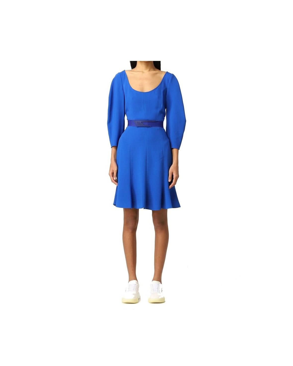 Stella Mccartney Blue Viscose Dress Dresses