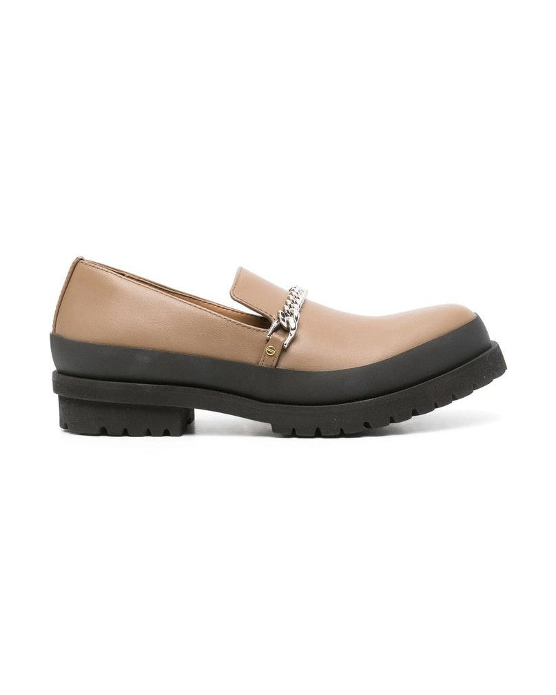 Stella Mccartney Brown Leather Vegan Slip On Loafers Flats