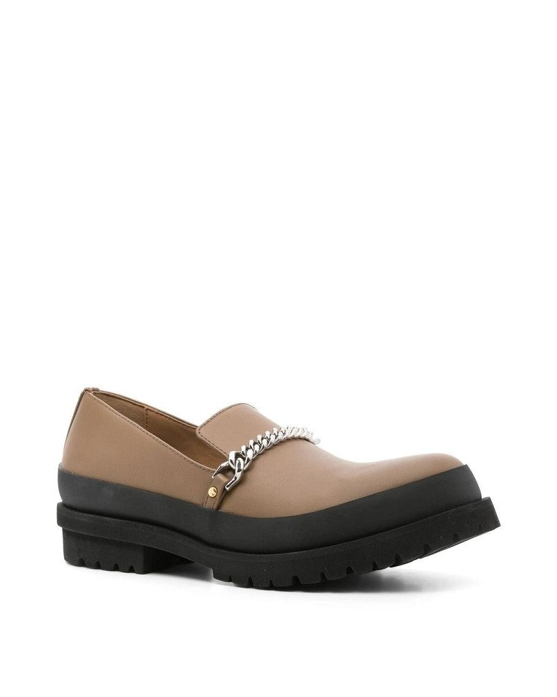 Stella Mccartney Brown Leather Vegan Slip On Loafers Flats
