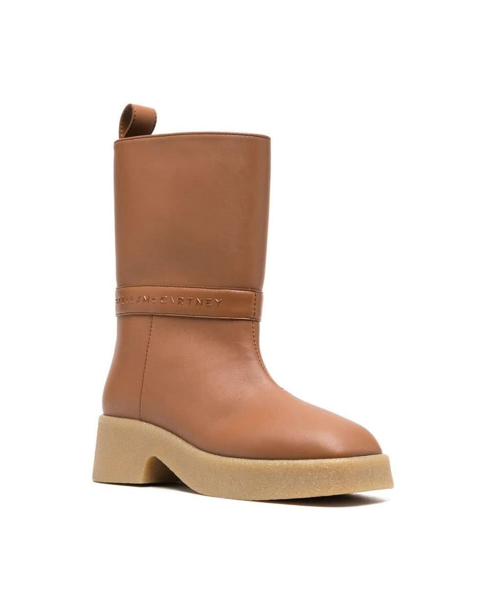 Stella Mccartney Brown Polyethylene Rain Boots Boots