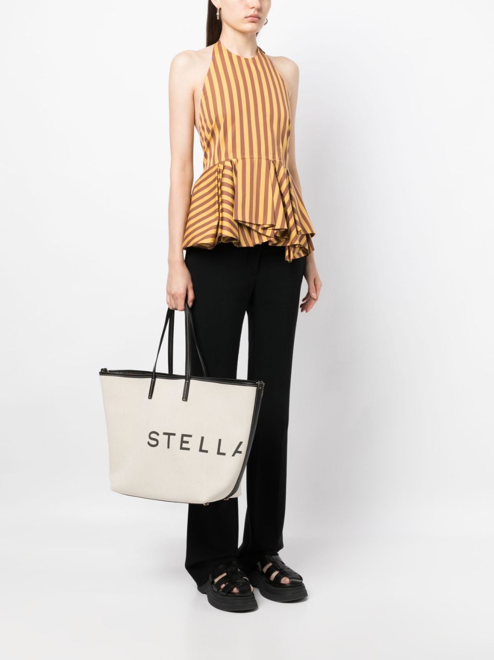 Stella Mccartney Canvas Logo Tote Bag Glam Steals