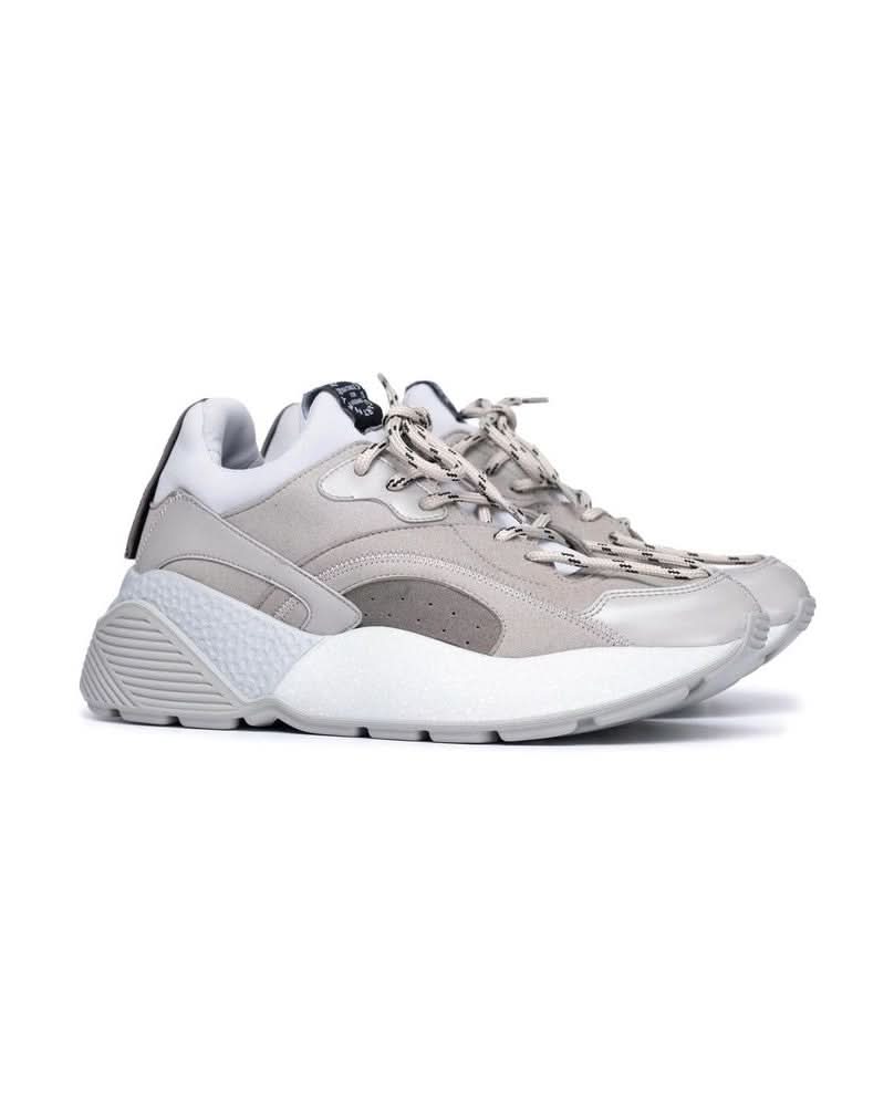 Stella Mccartney Gray Leather Vegan Chunky Sneakers