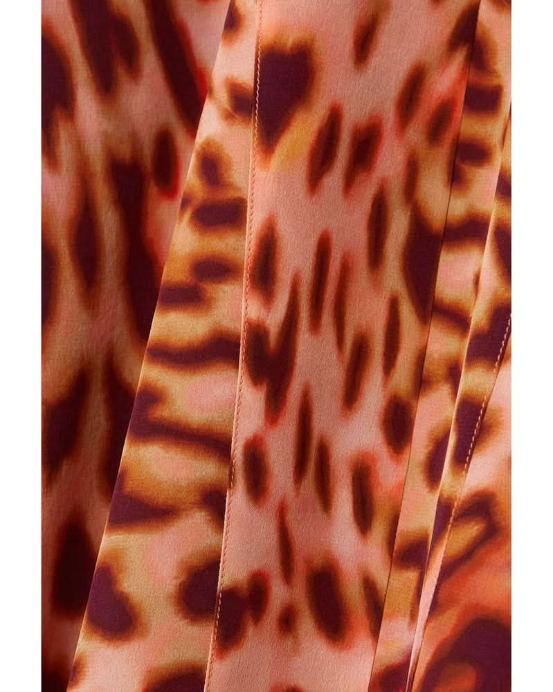 Stella Mccartney Orange Silk Midi Skirt Skirts
