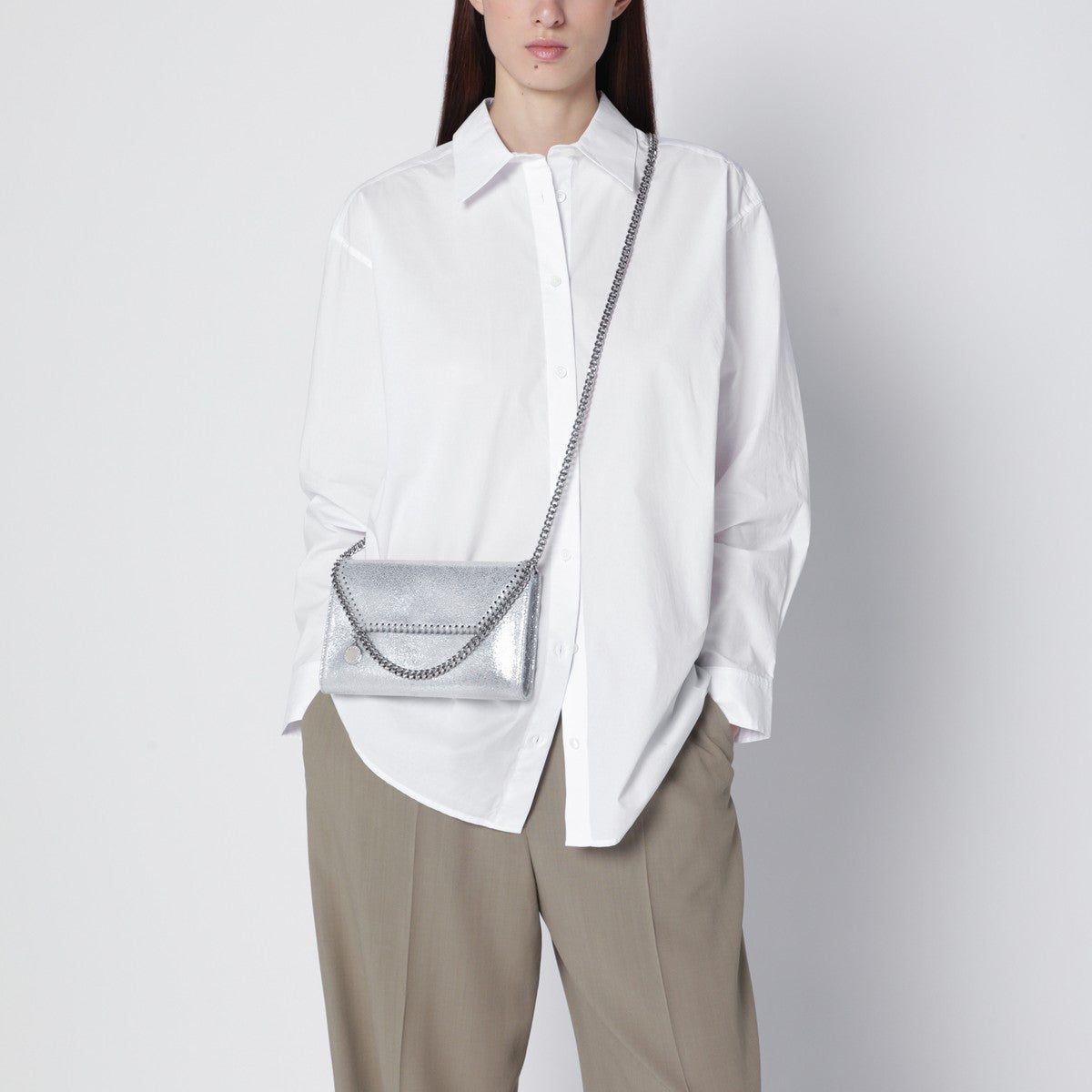 Stella Mccartney Silver Falabella Crossbody Wallet Bag Glam Steals