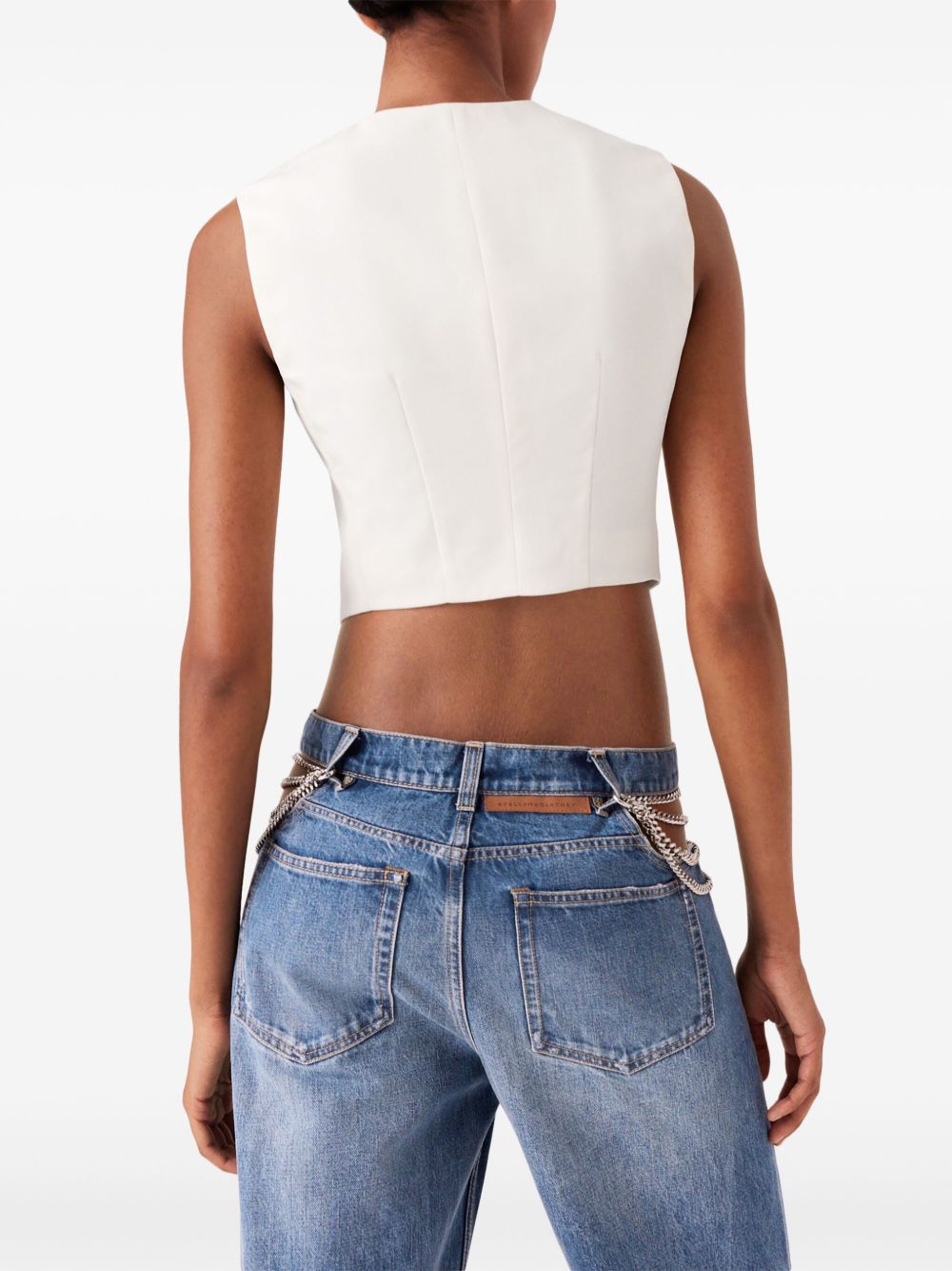 Stella Mccartney Wool Cropped Tailored Waistcoat Glam Steals