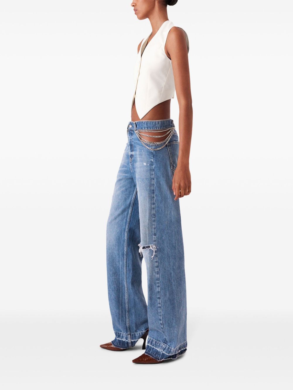 Stella Mccartney Wool Cropped Tailored Waistcoat Glam Steals