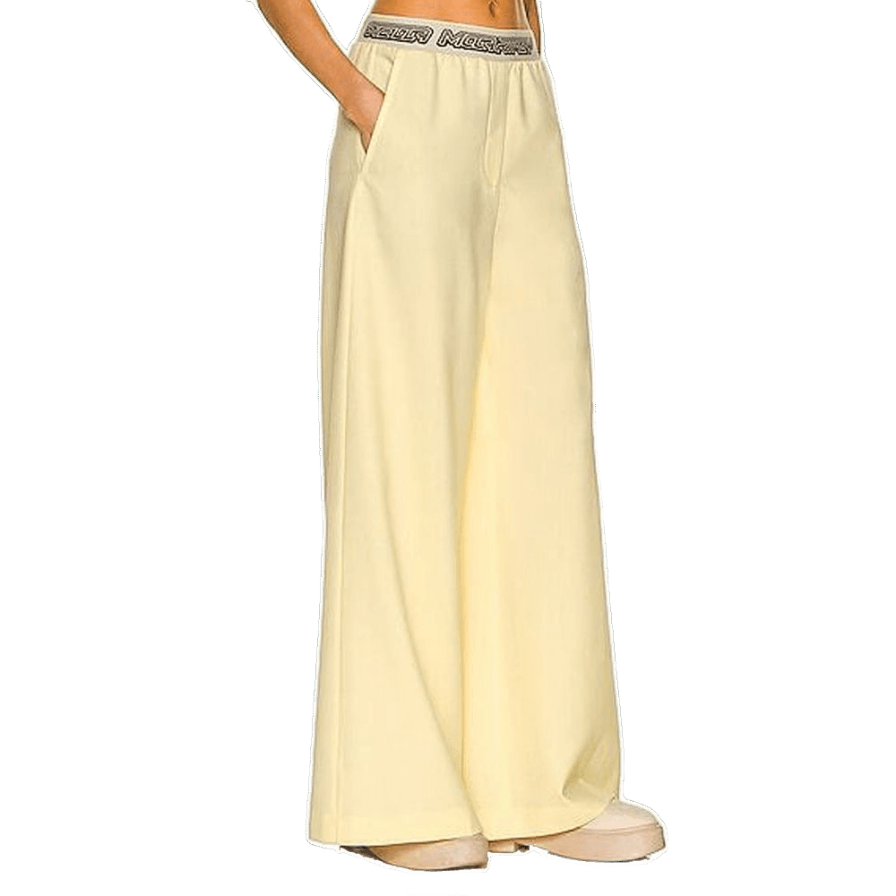 Stella Mccartney Yellow Wool Casual Pant Glam Steals