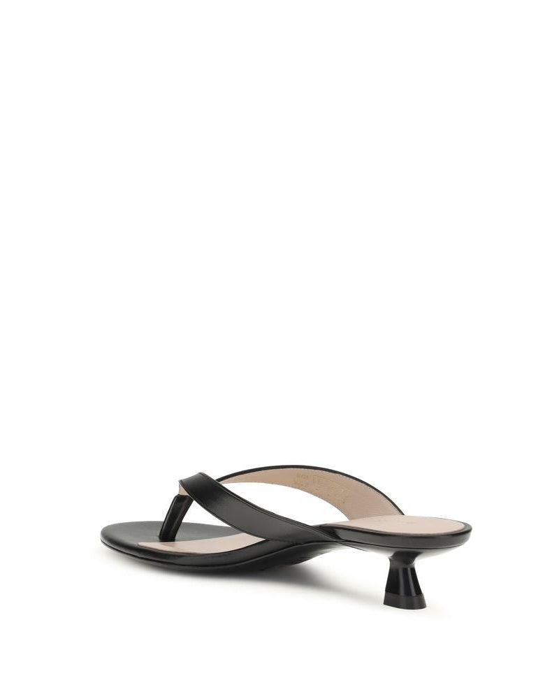 Stuart Weitzman Black Calf Leather Bos Taurus Strap Sandals Glam Steals