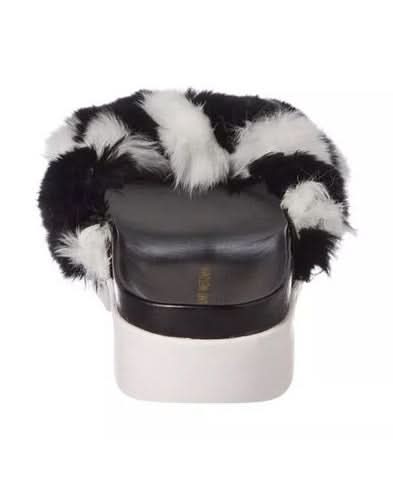 Stuart Weitzman Black Fur Slippers Flats