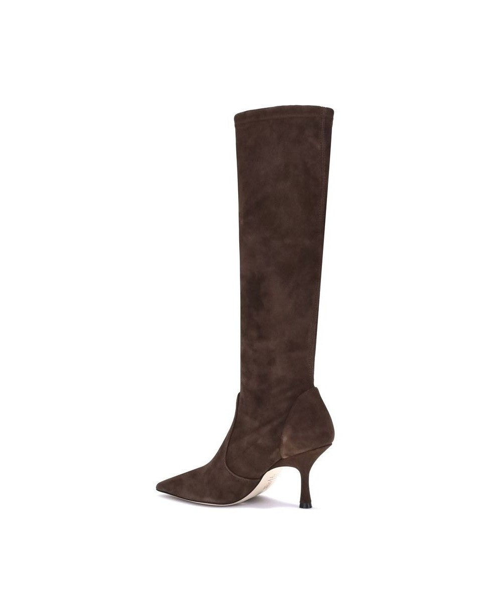 Stuart Weitzman Brown Calf Leather Bos Taurus High Heel Boots Glam Steals