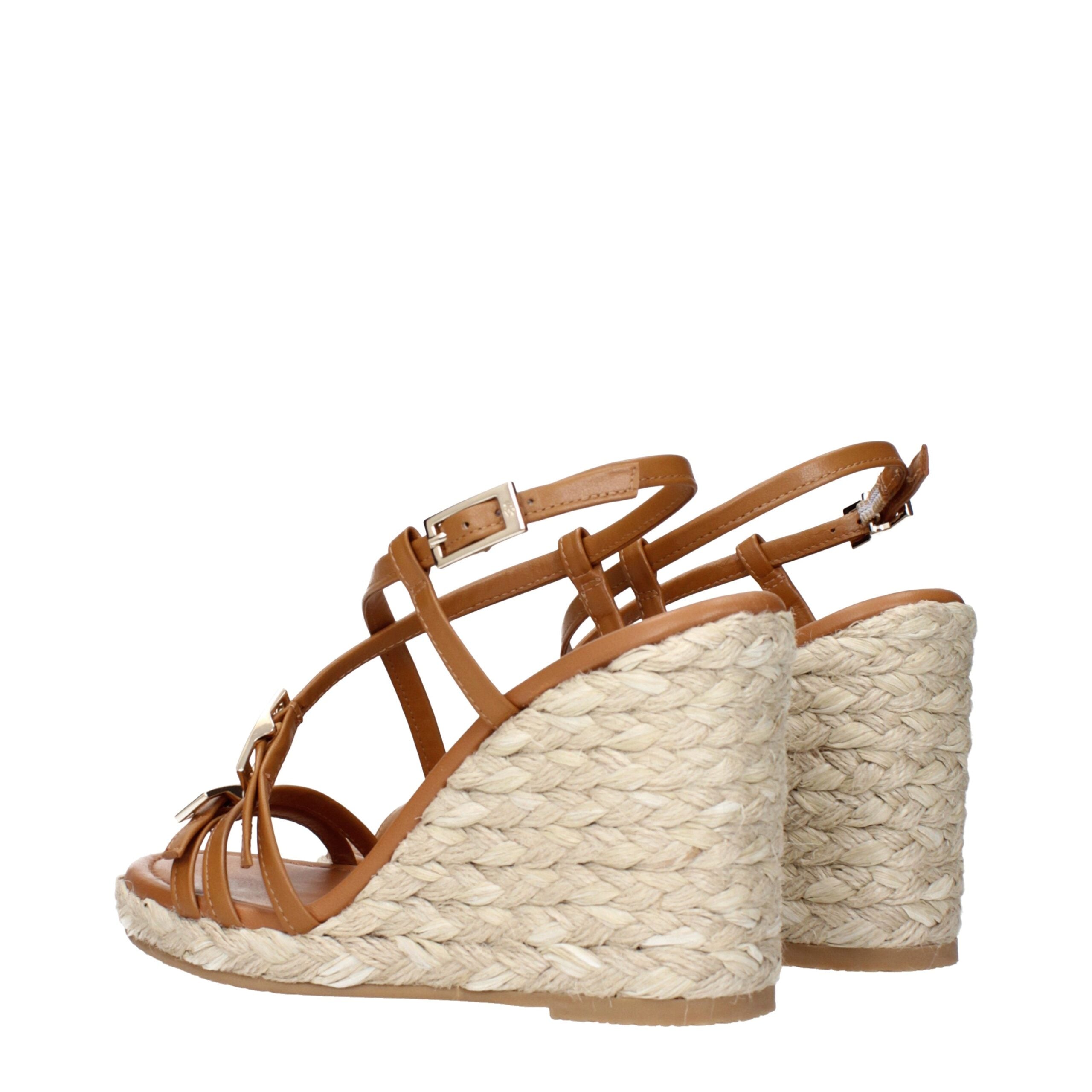 Stuart Weitzman Brown Leather Wedges Sandals Glam Steals