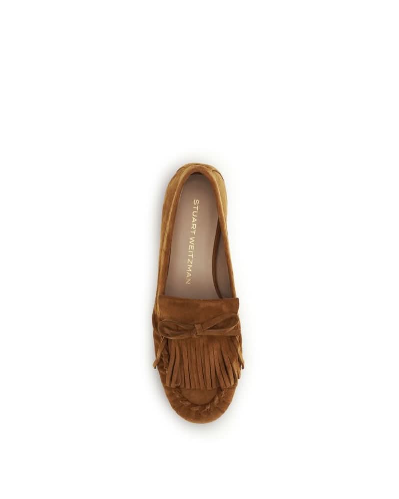 Stuart Weitzman Brown Slip On Loafers Glam Steals