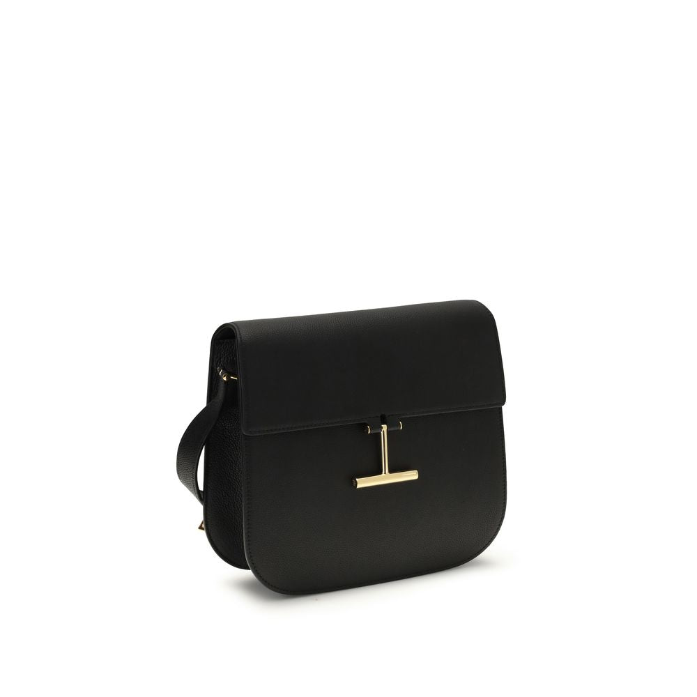 Tom Ford Black Calf Leather Bos Taurus Shoulder Bag Glam Steals