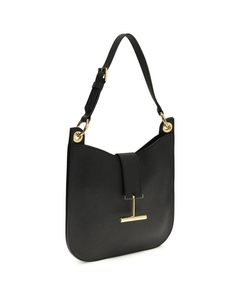 Tom Ford Black Calf Leather Bos Taurus Shoulder Bag Shoulder Bags
