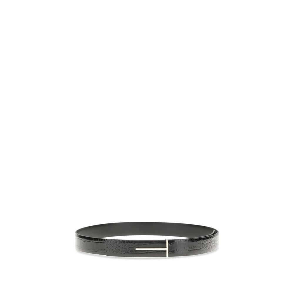 Tom Ford Black Goatskin Regular Belt Belts