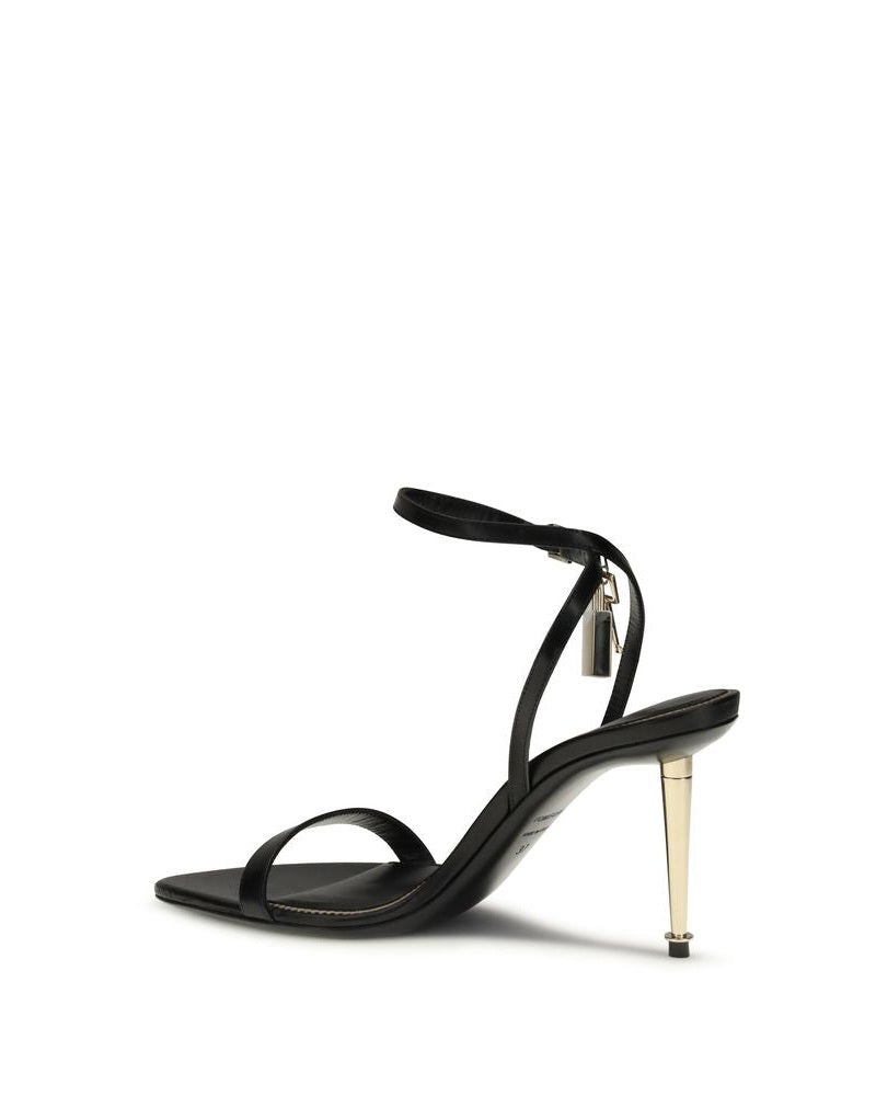Tom Ford Black Goatskin Stiletto Heel Sandals Heels