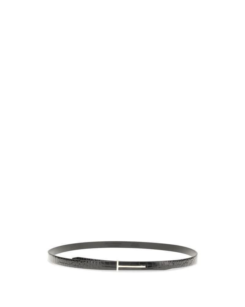 Tom Ford Black Leather Thin Belt Belts