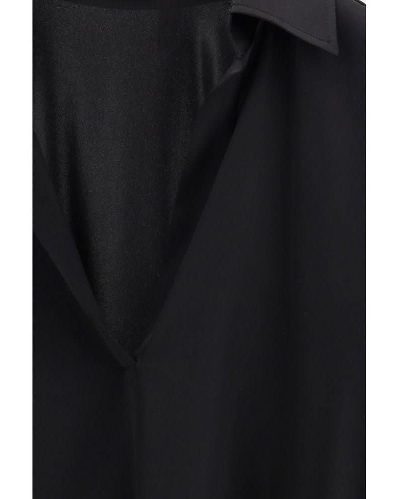 Tom Ford Black Silk Polo Shirt Polos