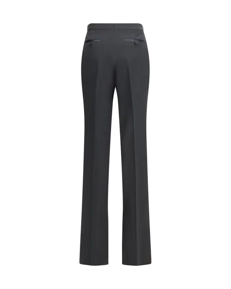 Tom Ford Black Wool Fleece Dress Pant