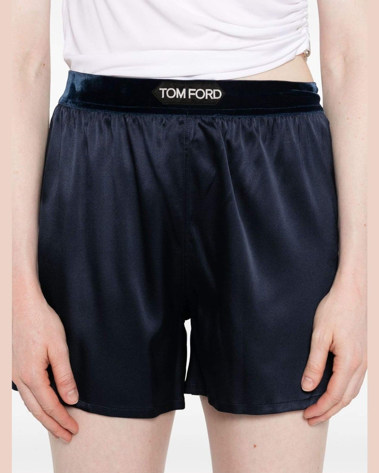 Tom Ford Blue Shorts Glam Steals