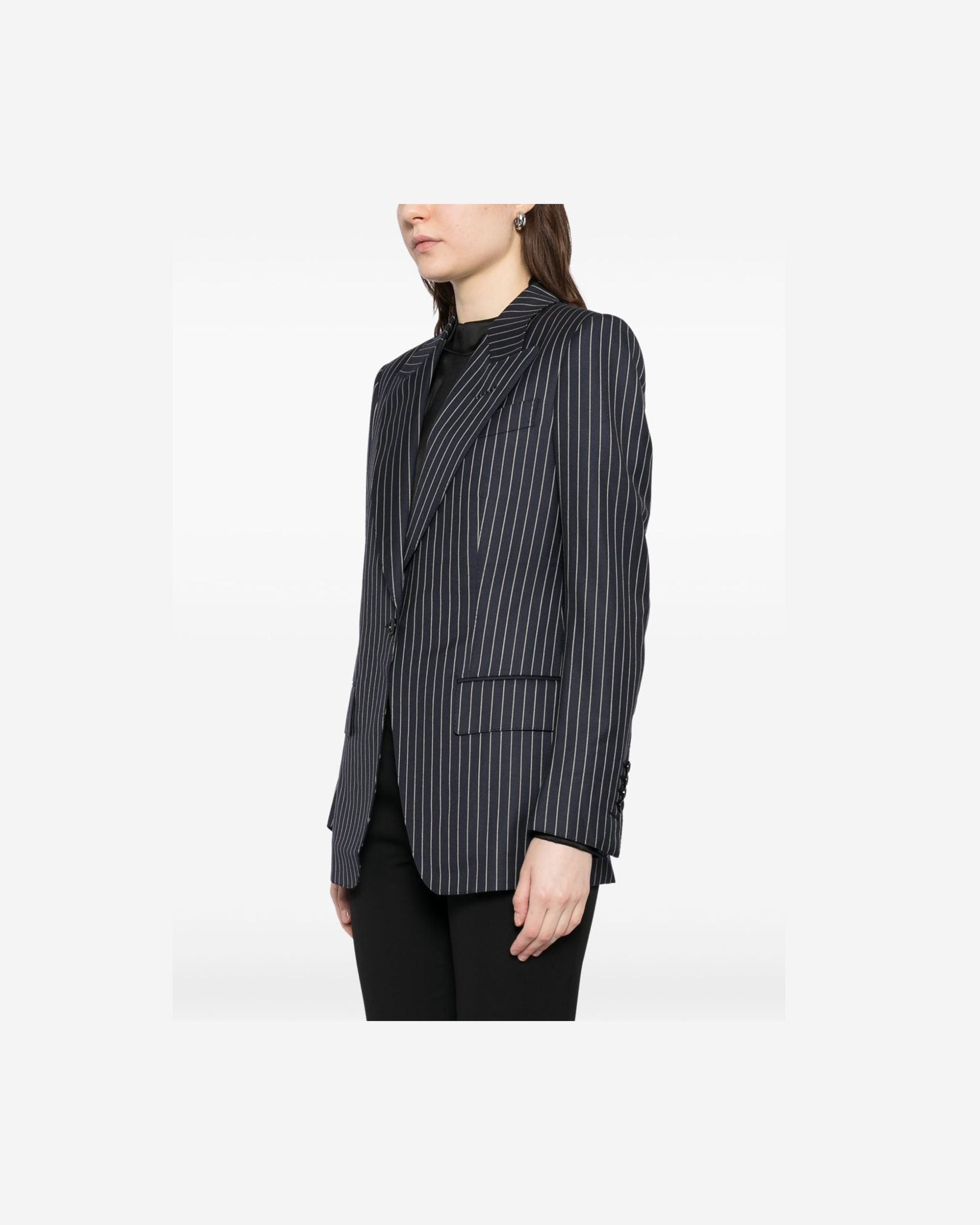 Tom Ford Pinstripe Single Breasted Blazer Glam Steals