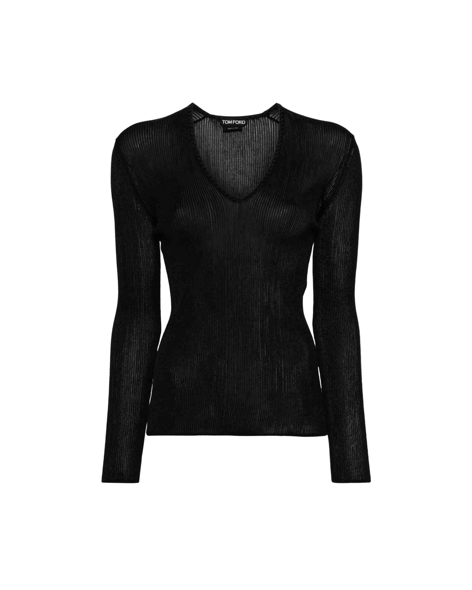 Tom Ford Sheer Fine Ribbed Top Glam Steals