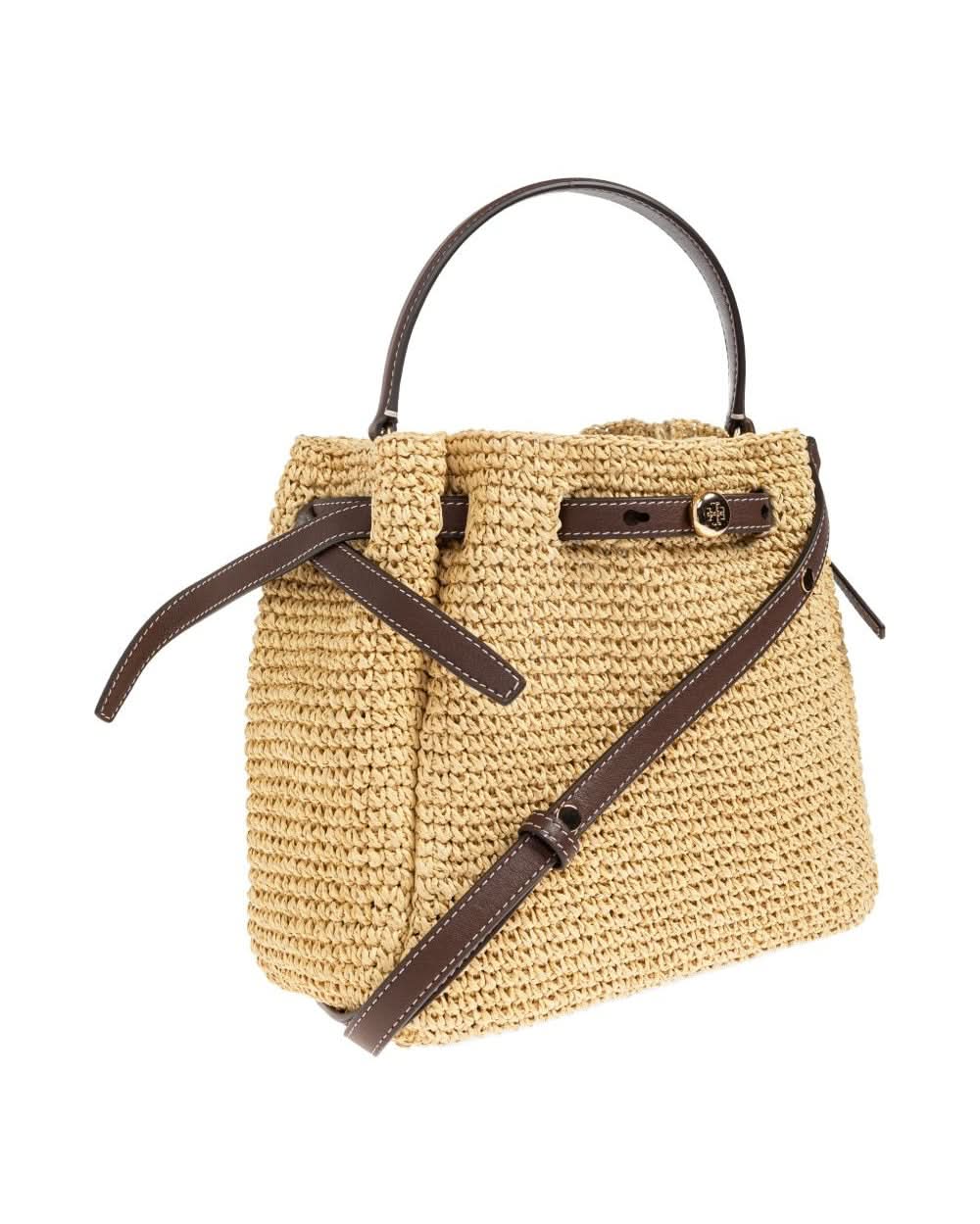 Tory Burch Romy Straw Bucket Bag Glam Steals