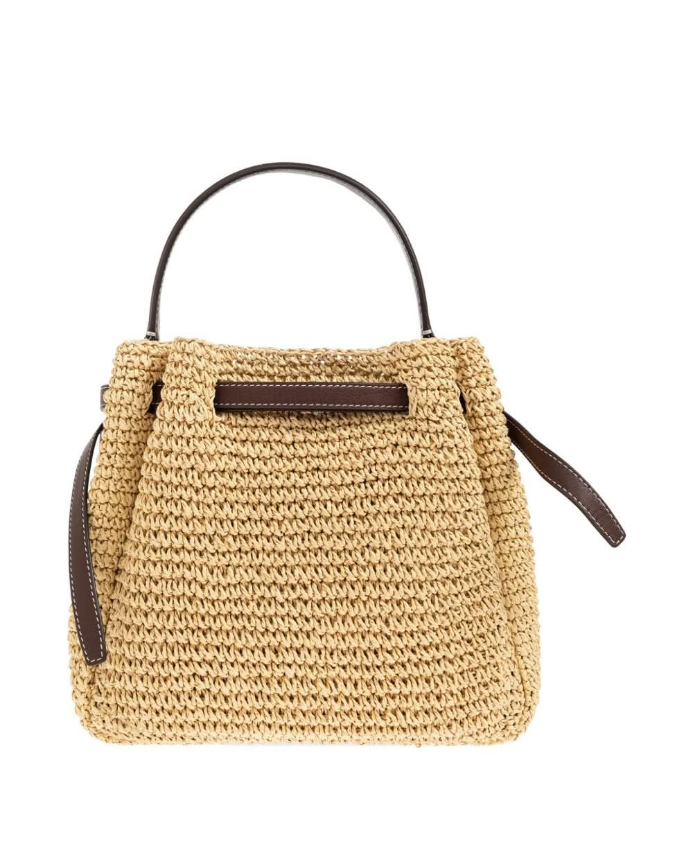 Tory Burch Romy Straw Bucket Bag Glam Steals