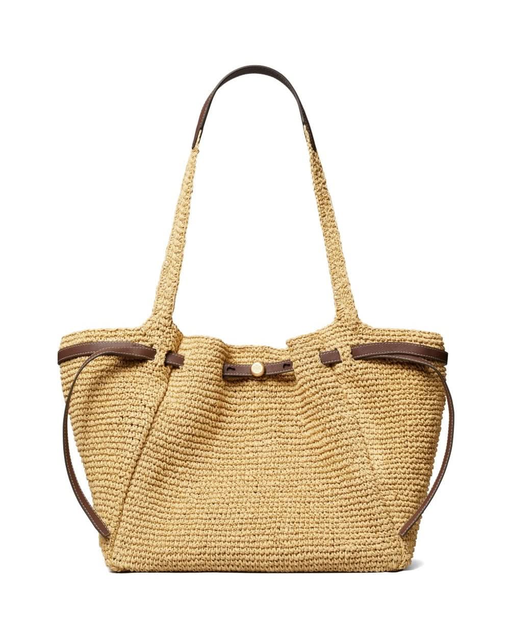 Tory Burch Romy Straw Tote Bag Glam Steals
