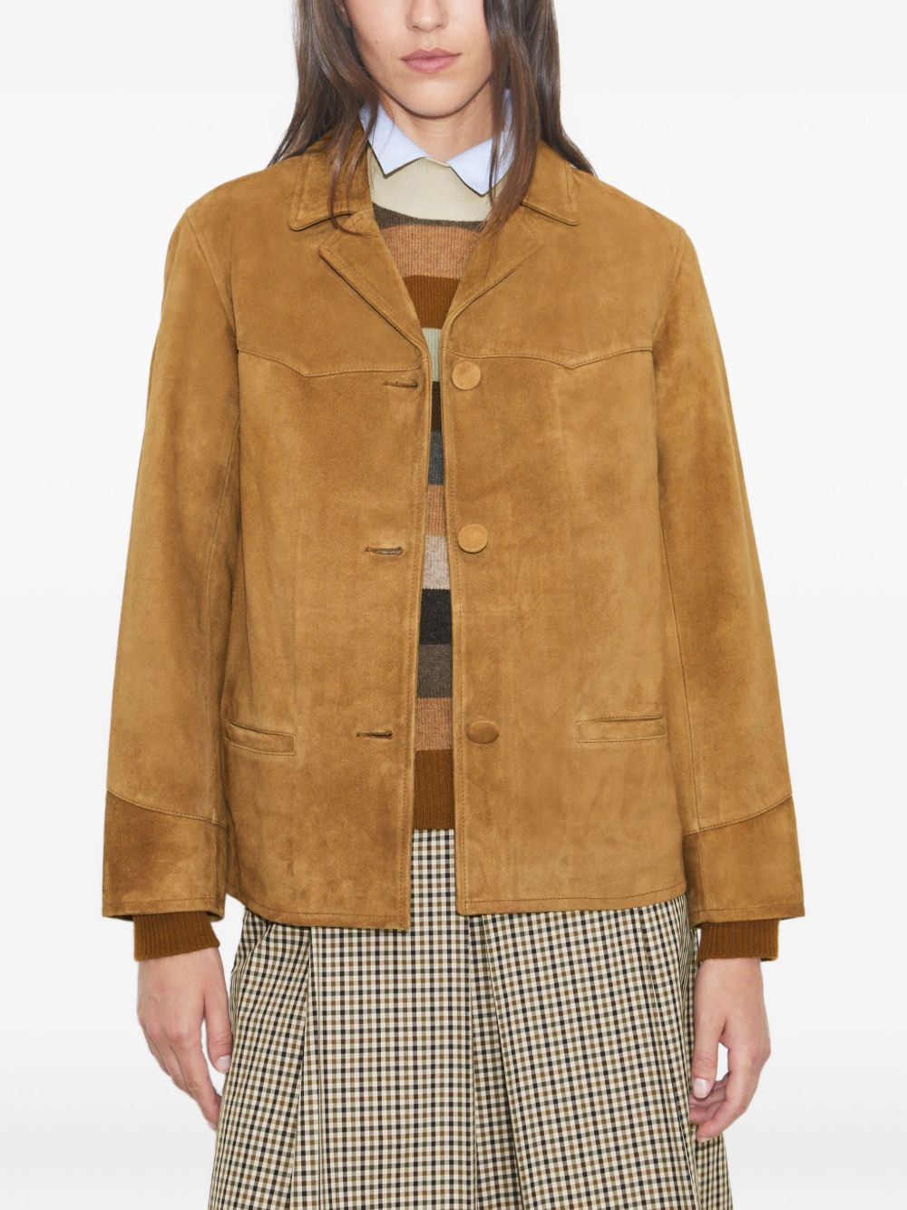 Tory Burch Brown Leather Jacket Glam Steals