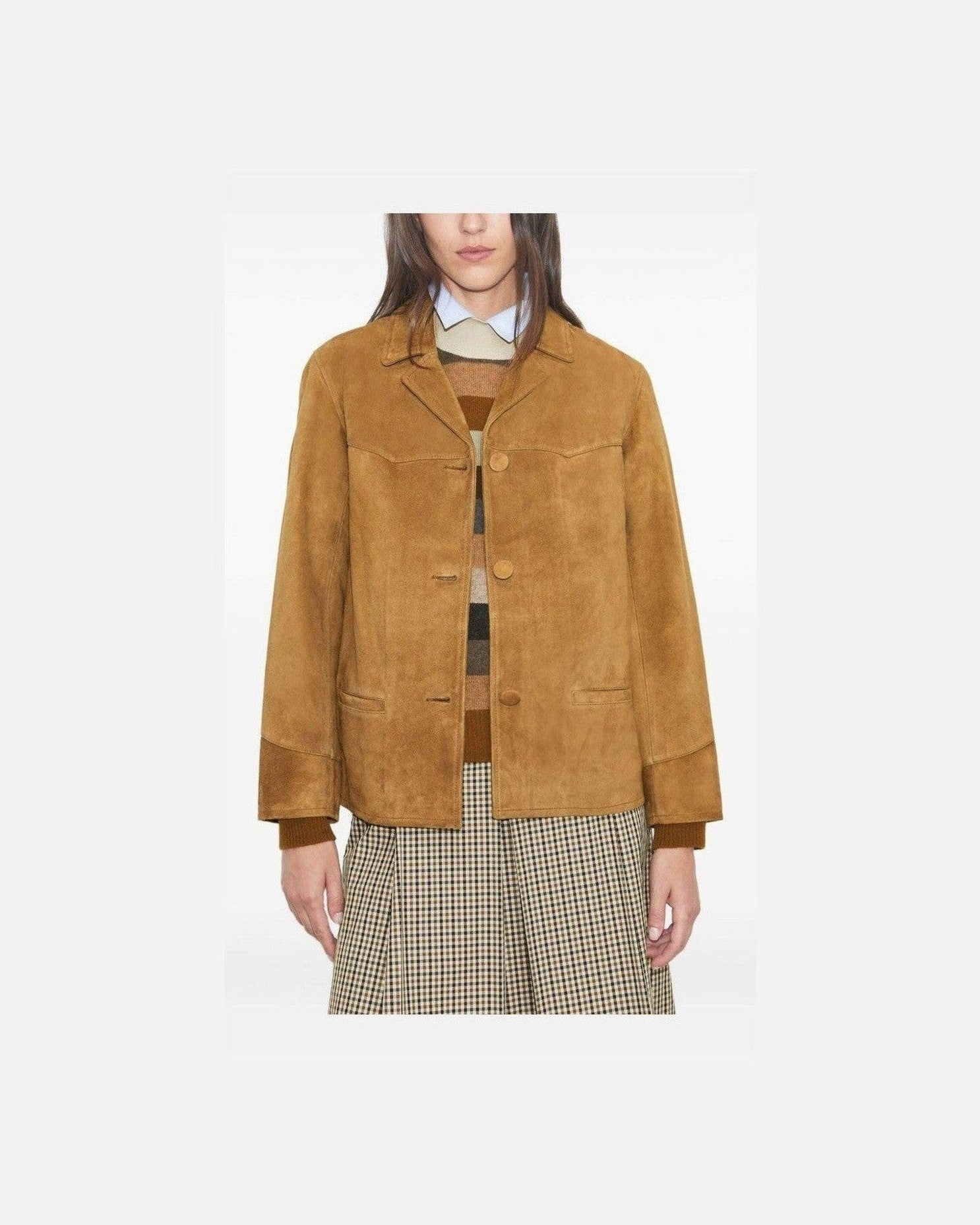 Tory Burch Brown Leather Jacket Glam Steals