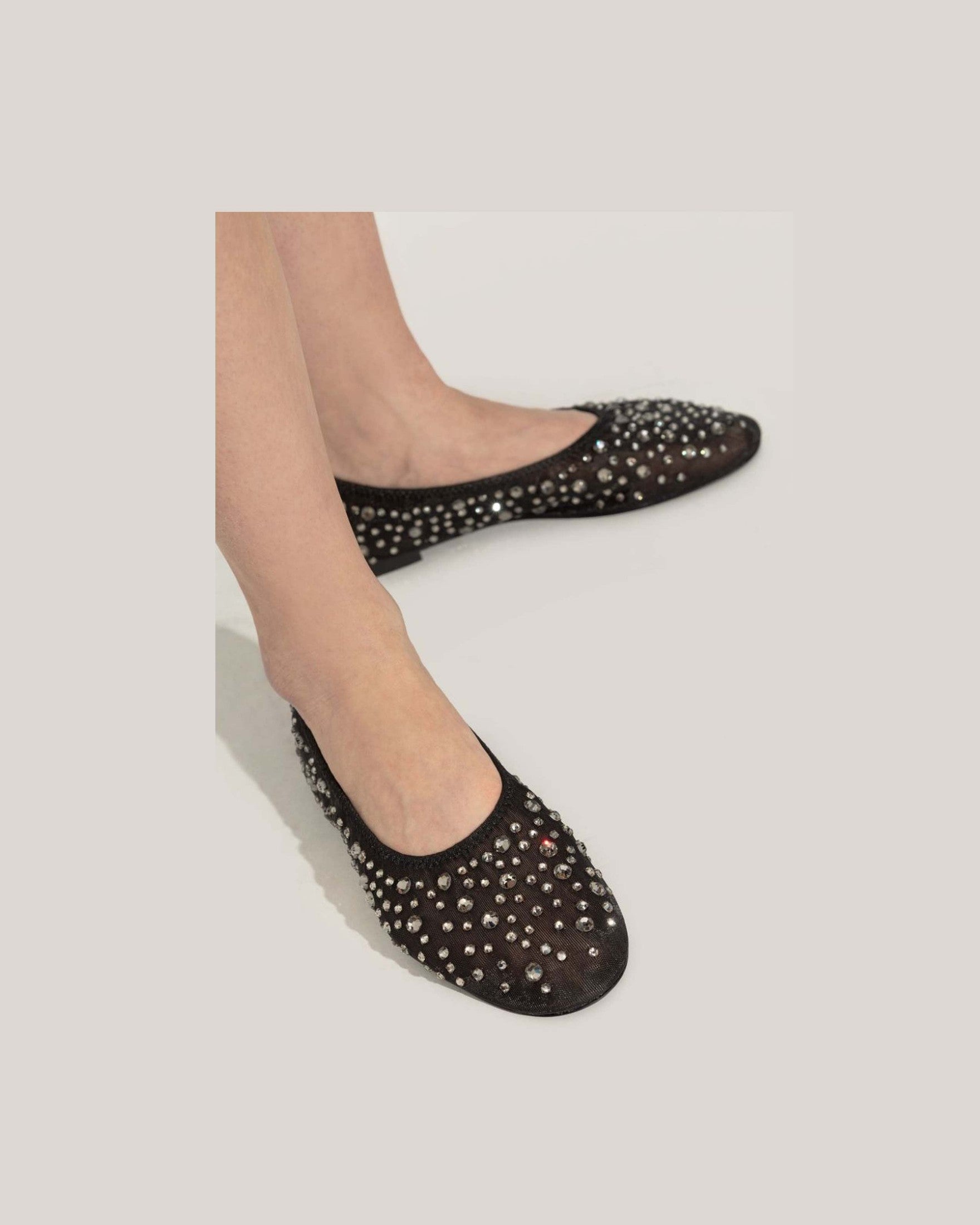 Tory Burch Crystal Embellished Ballerina Shoes Flats