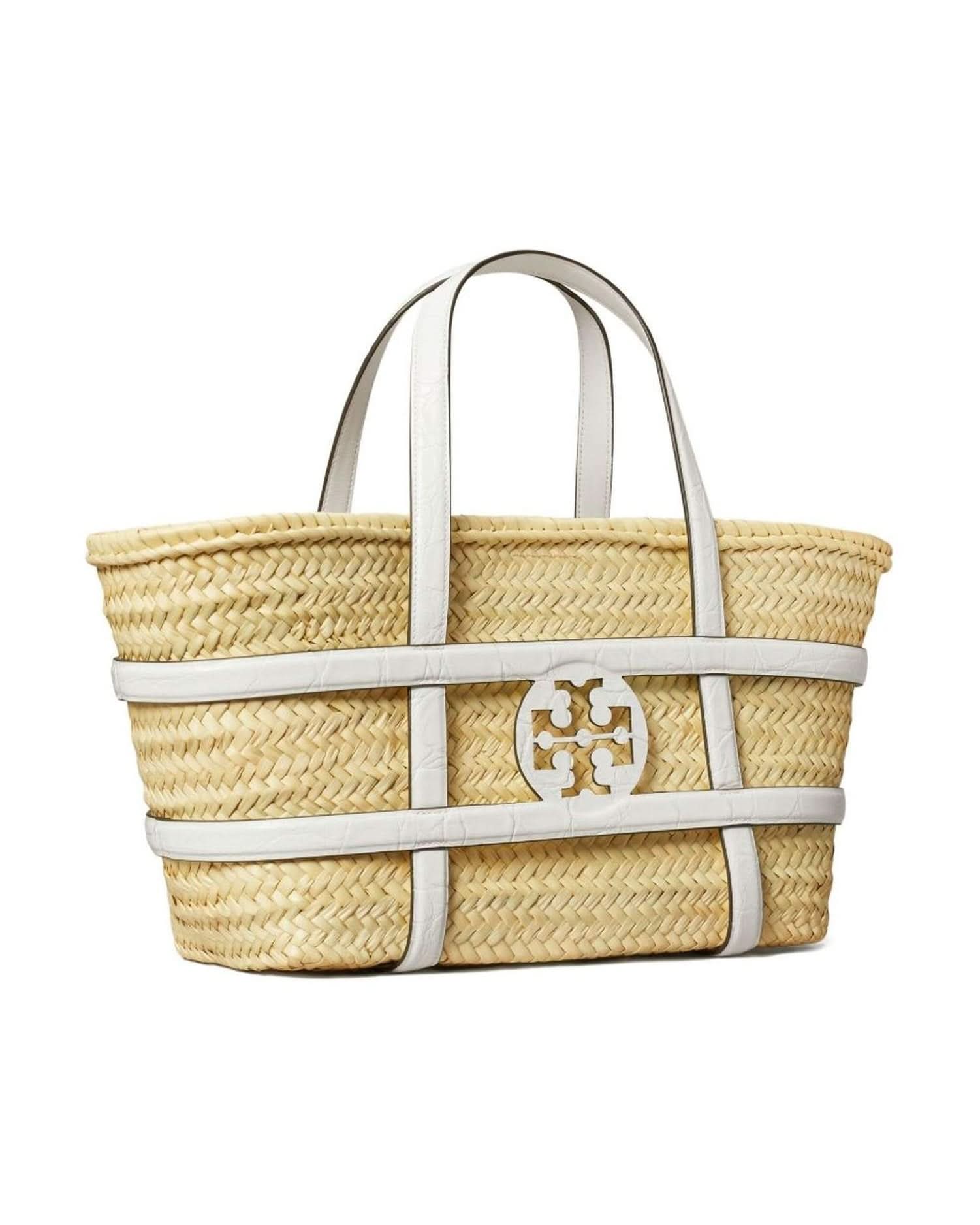 Tory Burch Ella Straw Basket Bag Handbags