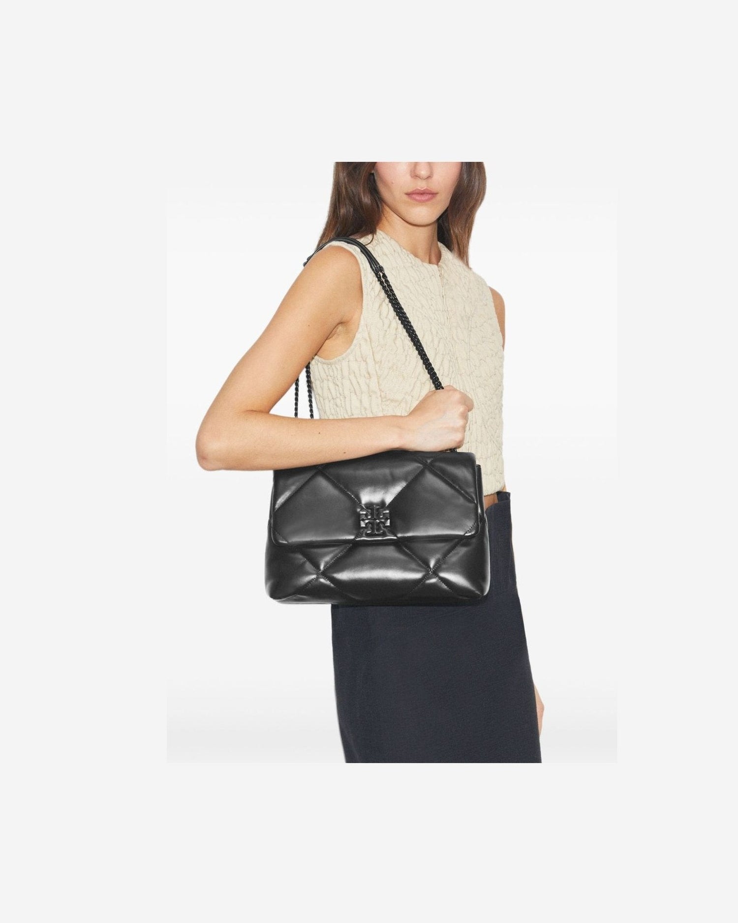 Tory Burch Kira Small Shoulder Bag with Diamond Quilting Glam Steals