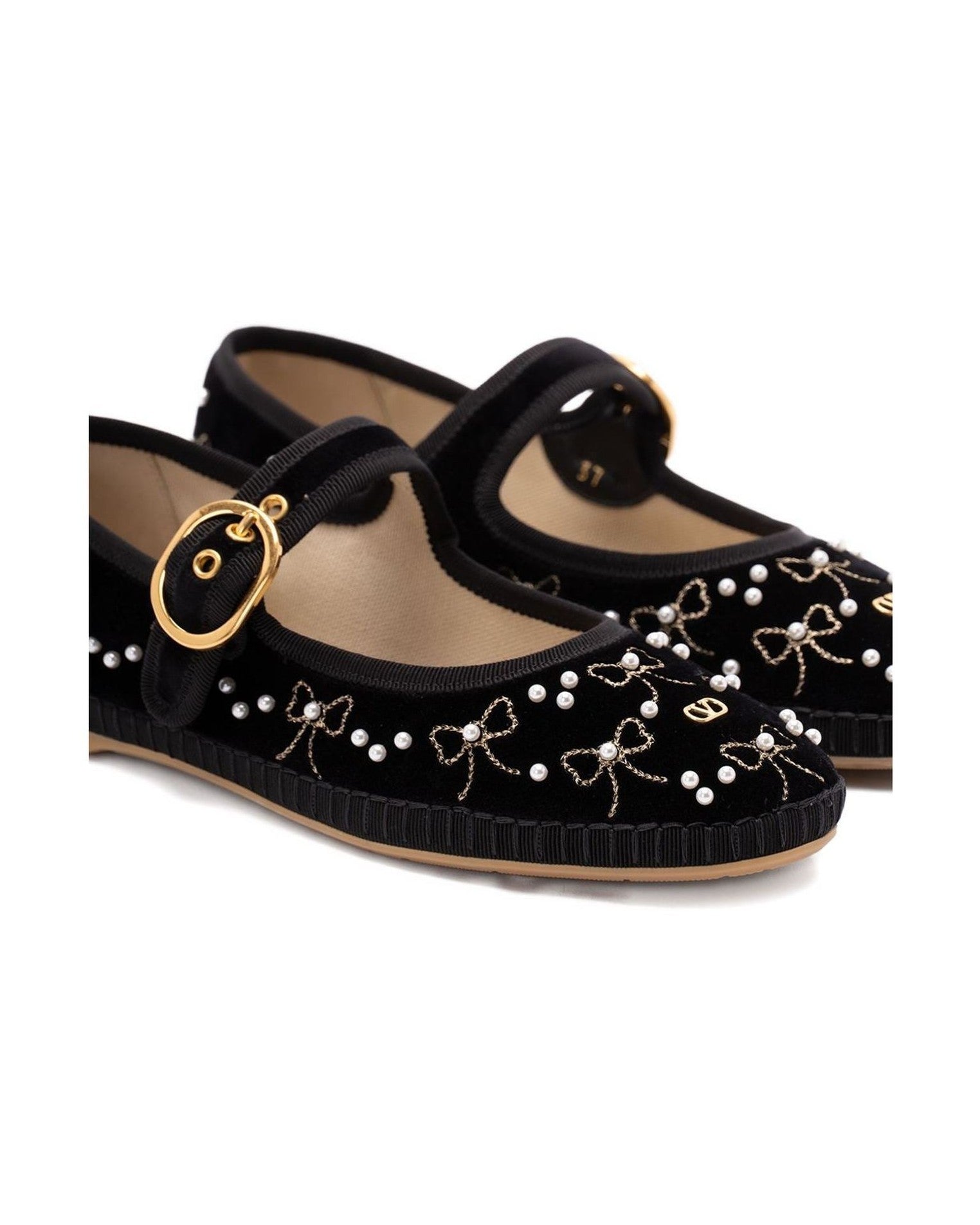 Valentino Black Garavani Flat Shoes Glam Steals